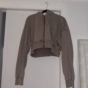 KITH cropped zip up sweatshirt